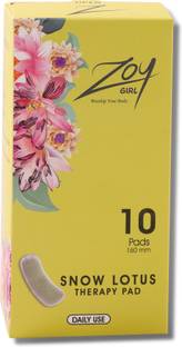 Zoy Snow Lotus Therapy Pad | Daily Use | Gynaecologist Recommended | Size - 160mm Pantyliner