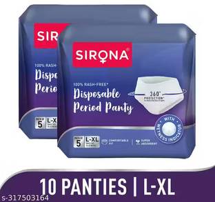 SIRONA Period Panties for Women (L-XL) Sanitary Pad