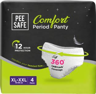 Pee Safe Period Panty for Women Disposable (XL-XXL) Super Absorbent 360 Degree Protection Sanitary Pad