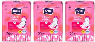 Bella Classic Comfort Maxi Drai Sanitary Napkins 20pcs x pack of 3 Sanitary Pad
