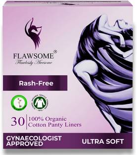 FLAWSOME Panty Liner, Organic Cotton, Unscented, Rash-Free, Pantyliner
