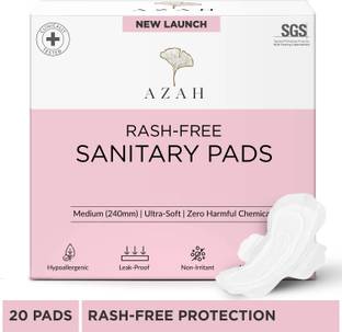 AZAH Ultra Soft Light Flow Sanitary Pads For Women | 100% Rash-Free | Leakproof Sanitary Pad