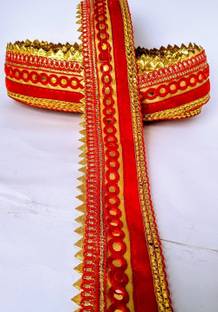 NIMISHA FASHION VELVET,GOLD MIRROR&GOTA HAVY LACE Velvet Saree Falls