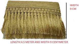 someshwara Beige 4.5 Meter Length King Size Nylon Saree Falls