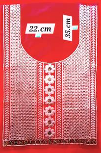 Pachrangi embroidery Neck.Gala dress throat 1 22cm+35cm pieceSequin Net Fabric White(Base) Net Saree Falls