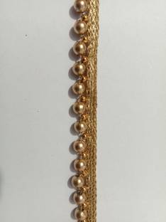 PACHRANGI FASHION FAB BAZAAR 9mm3.50mm.mix moti pati jali vali 9meter pack of 1 Art Silk, Lace Saree Falls