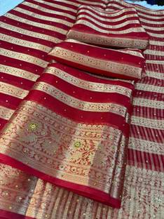 Banaras silk palace Embellished Banarasi Organza Saree