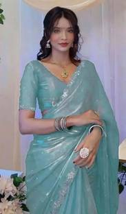 PRISHA Self Design Bollywood Organza Saree