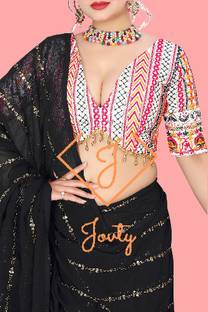 JOVTY Embellished Bollywood Georgette Saree