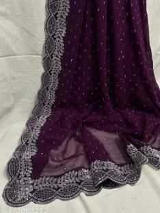 Looootnest Self Design Assam Silk Georgette Saree