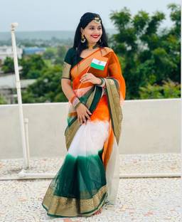 KOTHARI SBT Printed Bandhani Organza Saree