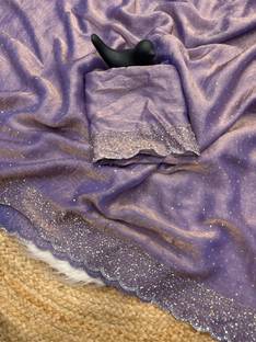 sadika Embellished Bollywood Chiffon, Pure Silk Saree