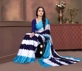 jihana fab Printed Kanjivaram Georgette, Silk Blend Saree
