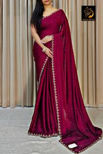 HouseOfCommon Embellished Daily Wear Satin Saree