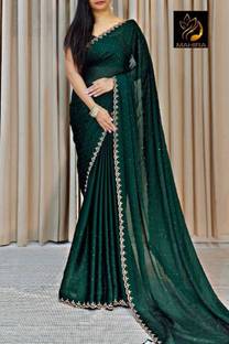 CHIGS Self Design Bollywood Georgette Saree
