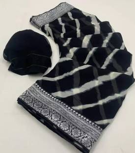 KalaMandirsari Printed Leheria Georgette Saree