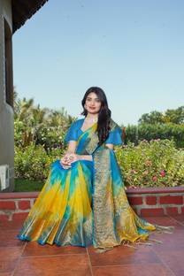 KOTHARI KS Ombre Bandhani Organza Saree