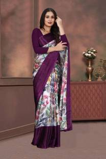 jihana fab Printed Kanjivaram Georgette, Silk Blend Saree
