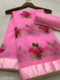 vallavi fashion Embroidered Bollywood Net Saree