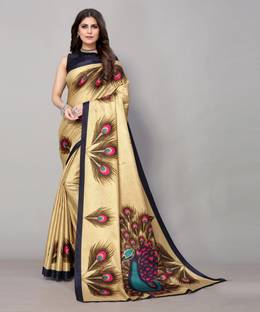 YASHIKA Printed Hand Batik Art Silk Saree