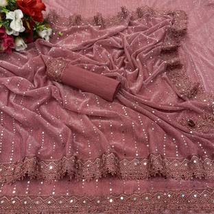 KRUBUX Printed Chanderi Cotton Silk Saree