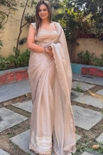 JAGRUL JM Embroidered Bollywood Organza Saree