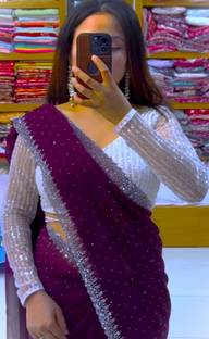 NITYA CREATION Embroidered Baluchari Georgette Saree