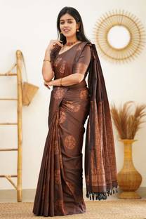 kevamifashion Self Design Kanjivaram Cotton Silk Saree