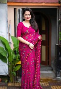 JMDF Printed Patola Chiffon, Georgette Saree