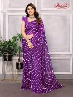 Anand Sarees Graphic Print Bollywood Georgette Saree