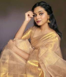 SuperLaxmi Striped Bollywood Organza, Tissue Saree