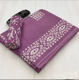 RJ CREATION Printed Daily Wear Pure Cotton Saree