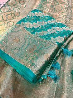 Banaras silk palace Woven Banarasi Organza Saree