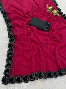 Sayal Creation Woven Bollywood Georgette Saree