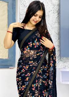TELIRAJ.FASHION. Printed Bollywood Georgette Saree