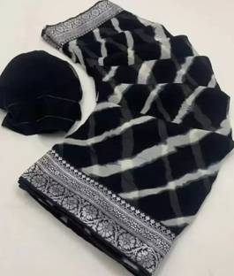 Salco Striped Bollywood Georgette Saree