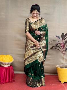 Pervas Woven Kanjivaram Pure Silk Saree
