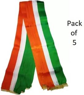 giftsrus Republic Day Decoration Sash/Independence Day Indian Flag Tricolor-Pack of 5