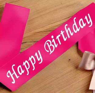 MOREL HAPPY BIRTHDAY SASH FOR SCHOOL & COLLAGE OFFICE BIRTHDAY PARTY DECORATION ITEM.