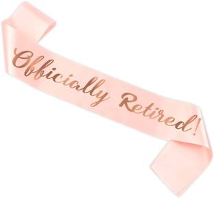 Wobbox Happy Retirement Sash, Officially Retired Sash, Retirement Party Decorations(2)
