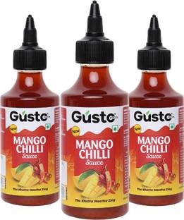 Gusto Foods Mango Chilli Sauce Sweet and Sour Mango||Made with Fresh Mango & Kashmiri Chilli Sauces