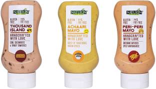 Naturin Pack of 3-Tandoori Mayo 290g, Peri-Peri Mayo 290g and Chipotle Mayo 290g Dip