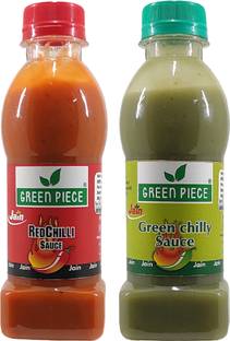 GREEN PIECE Jain Combo Without Onion/garlic,green Chilli Sauce,Red Chilli Sauce and vinegar. Sauces & Ketchup