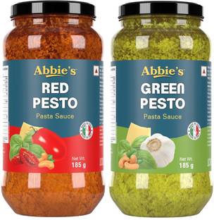 Abbie's Pesto Green & Pesto Red Pasta sauce 185g pack of 1 each Sauces