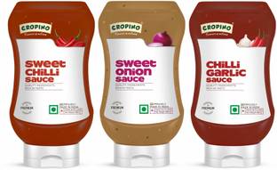 CROPINO Sweet chilli | Sweet Onion | Chilly Garlic Best Sweet & Spicy Sauces Combo 350 G Sauces