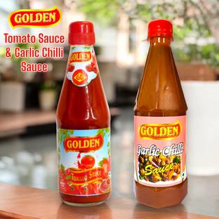 Golden Tomato Sauce & Garlic Chilli Sauce ( No added color & flavors) Tasty, Natural Sauce