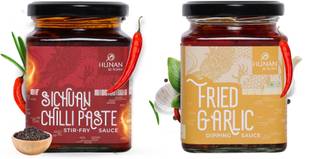 Hunan At home Sichuan Chili and Fried Garlic Stir Fry and Dip Combo Sauce