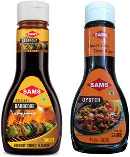sams Oyster Sauce 330g & Barbeque Sauce 325g Gourmet Sauce for Adding Taste & Flavour Sauces