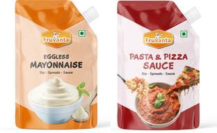 Fruvanta Combo Pizza Pasta Sauce and Eggless Mayonnaise.(200gm x 2(Pack of 2) Sauce & Dip