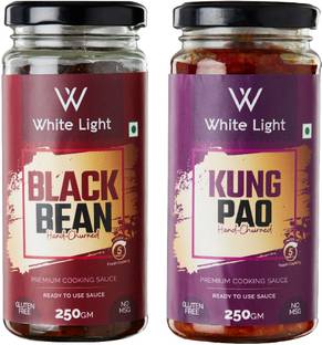 WHITE LIGHT FOOD Hand Churned Black Bean Sauce and Kung Pao Sauce Combo Sauces